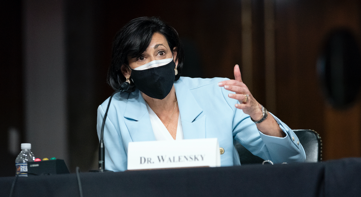 Dr Rochelle Walensky speaks at table