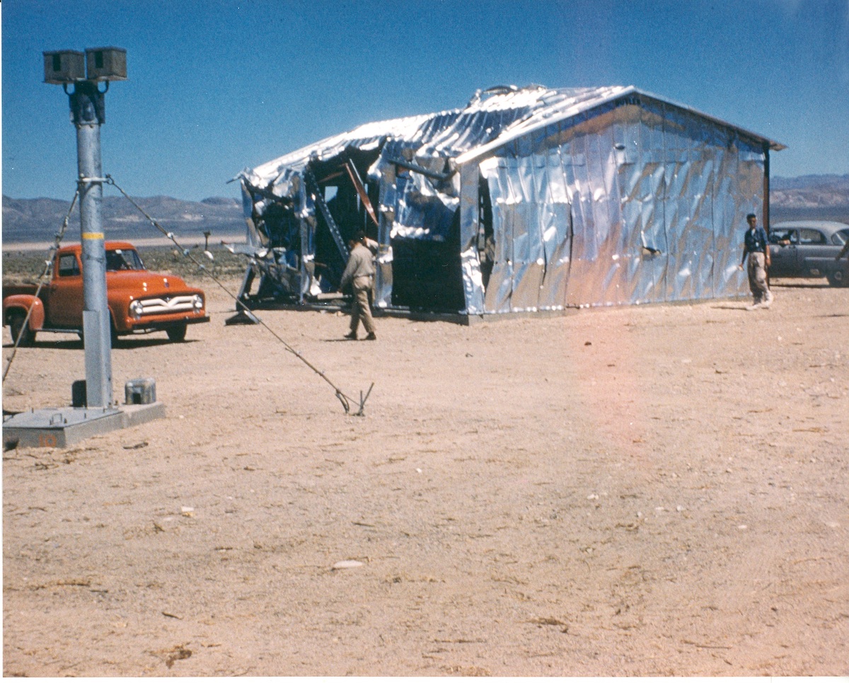 Camera equipment after Nevada atomic bomb test May 1955