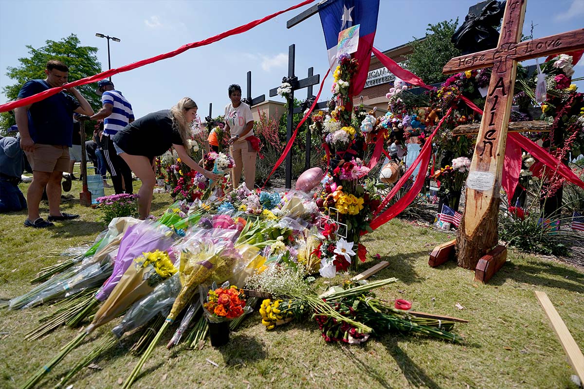 Allen, Texas, outlet mall shooting memorial, 5-8-2023