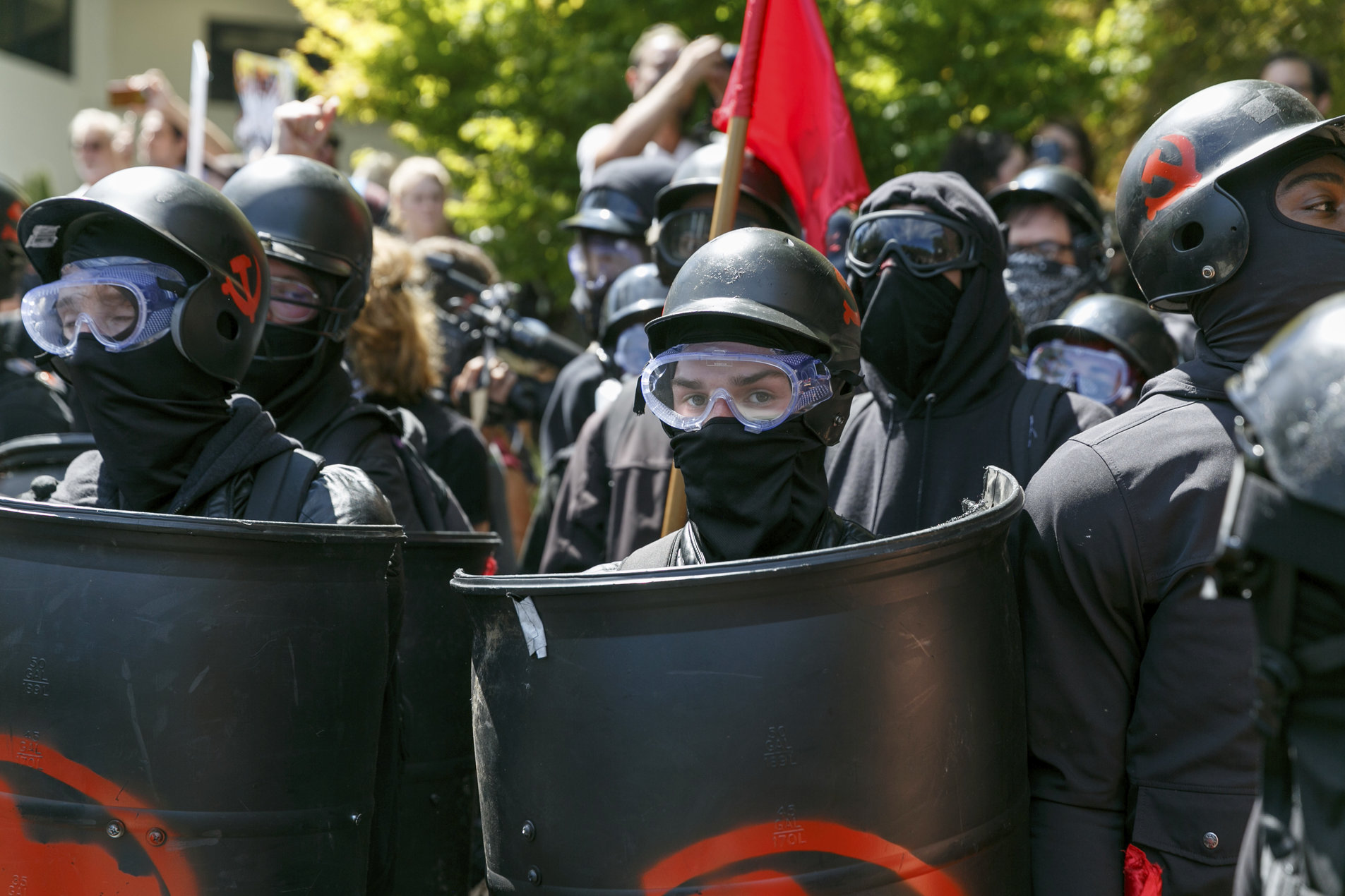 Antifa protester