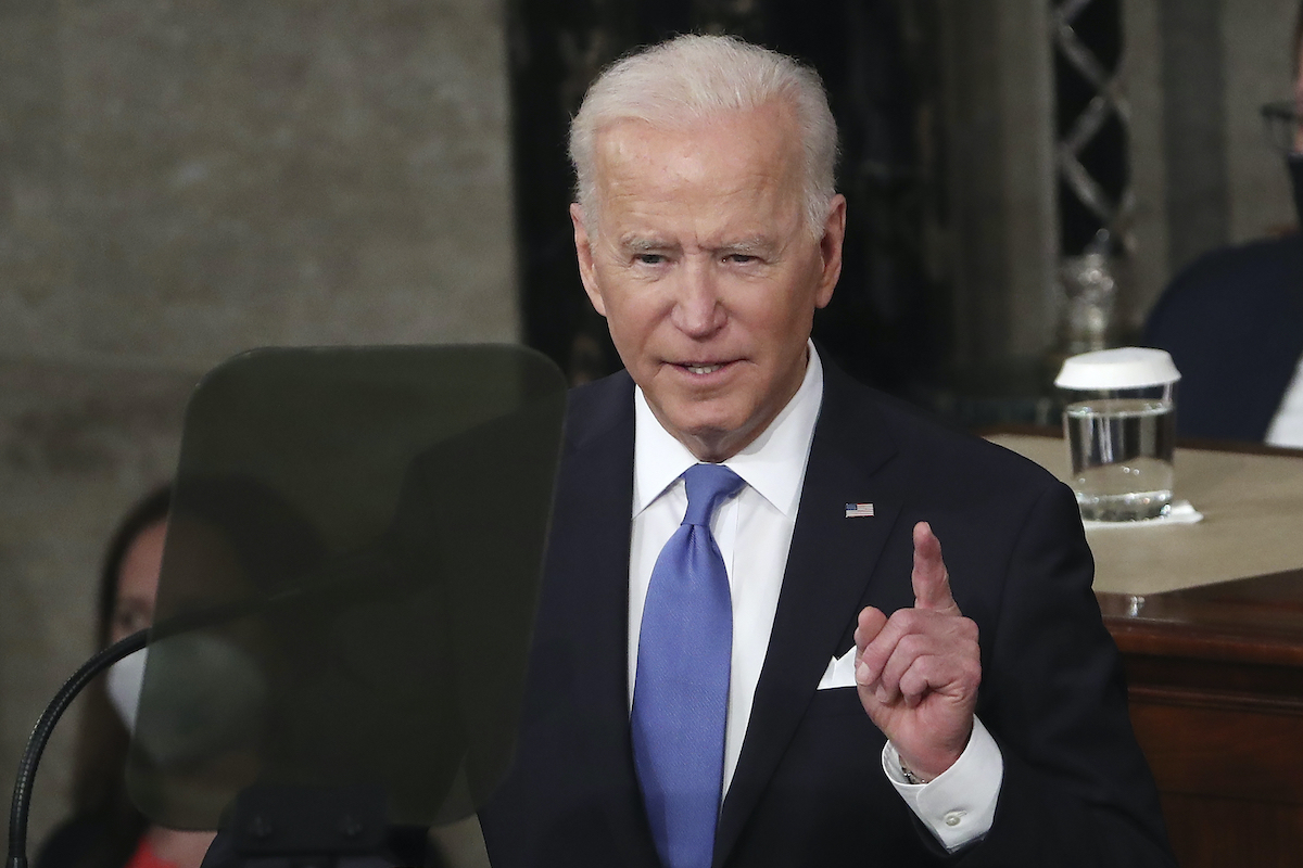 Joe Biden 100 Days Speech JointCongress side angle
