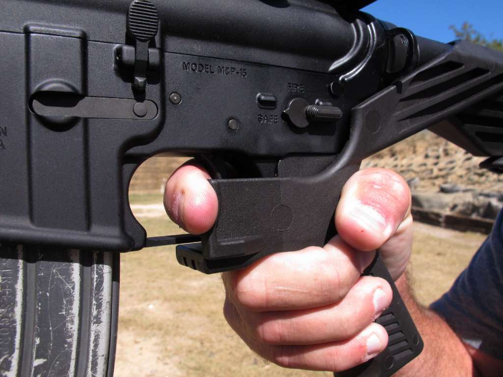Bump stock closeup
