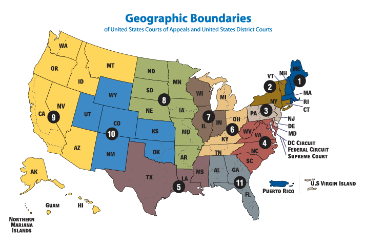 Court of Appeals map by state