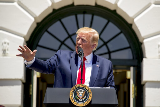 Donald Trump speaking at WH