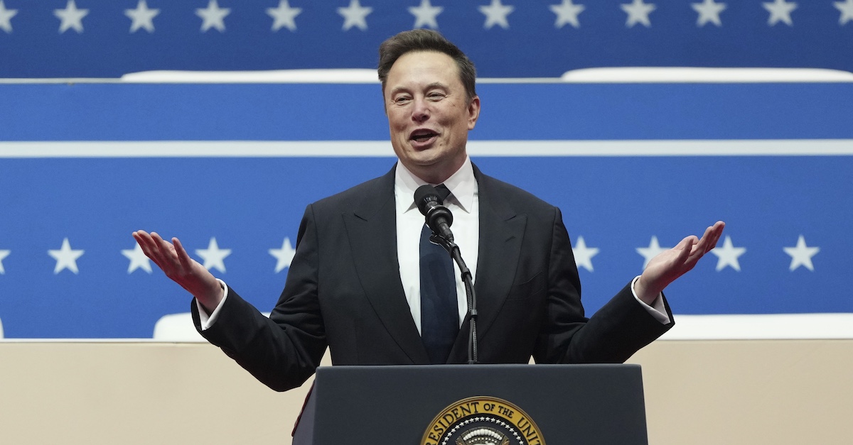 Elon Musk at Donald Trump’s inauguration in Washington, 1-20-2025