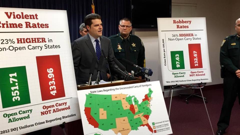 State Rep. Matt Gaetz open carry bill