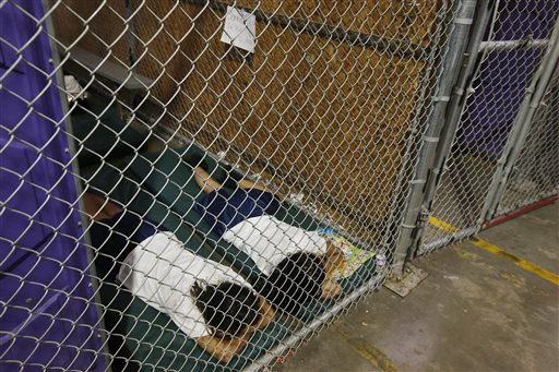 Two migrants asleep Nogales Arizona 2014