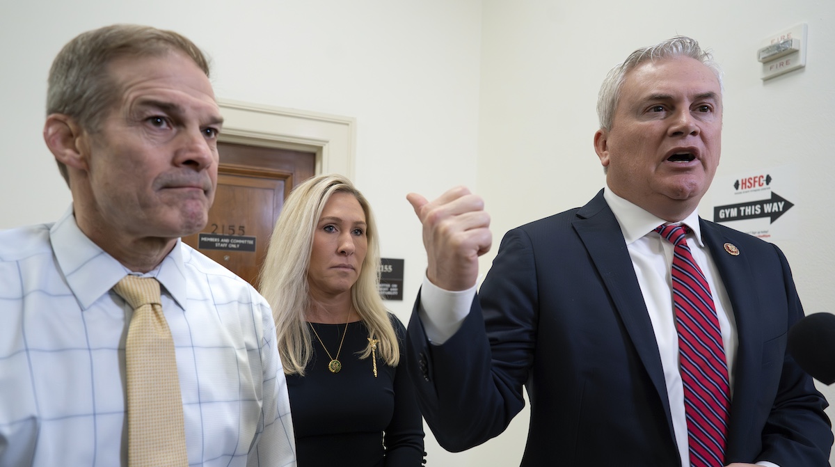 Jim Jordan, James Comer, Marjorie Taylor Greene 2, 12-13-2023