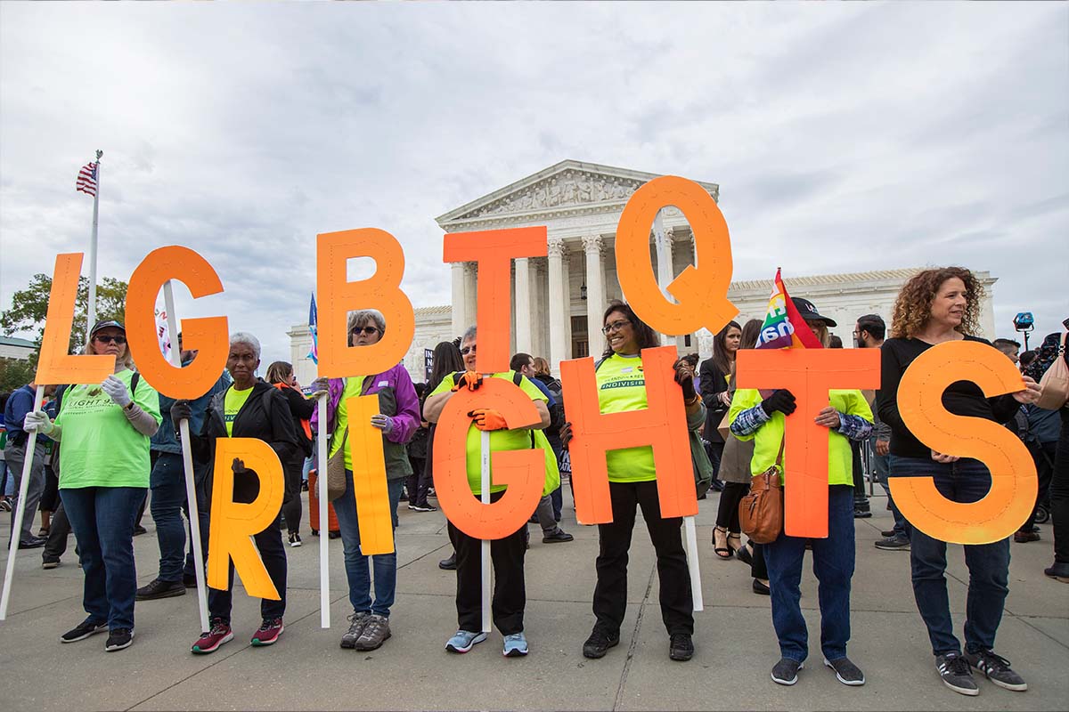 Transgender rights supporters in Washington, 10-8-2019