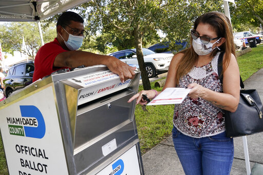 Ballot drop off North Miami Oct 30 2020