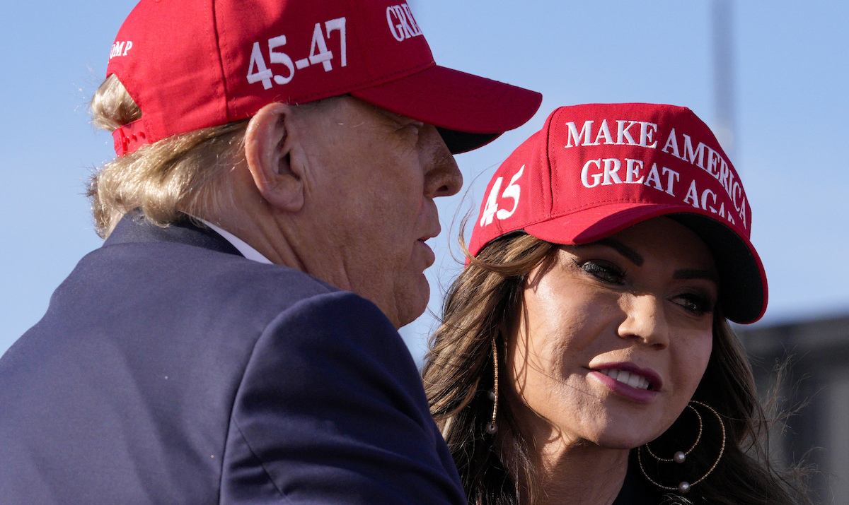 Kristi Noem and Donald Trump, Vandalia, Ohio, 3-16-2024