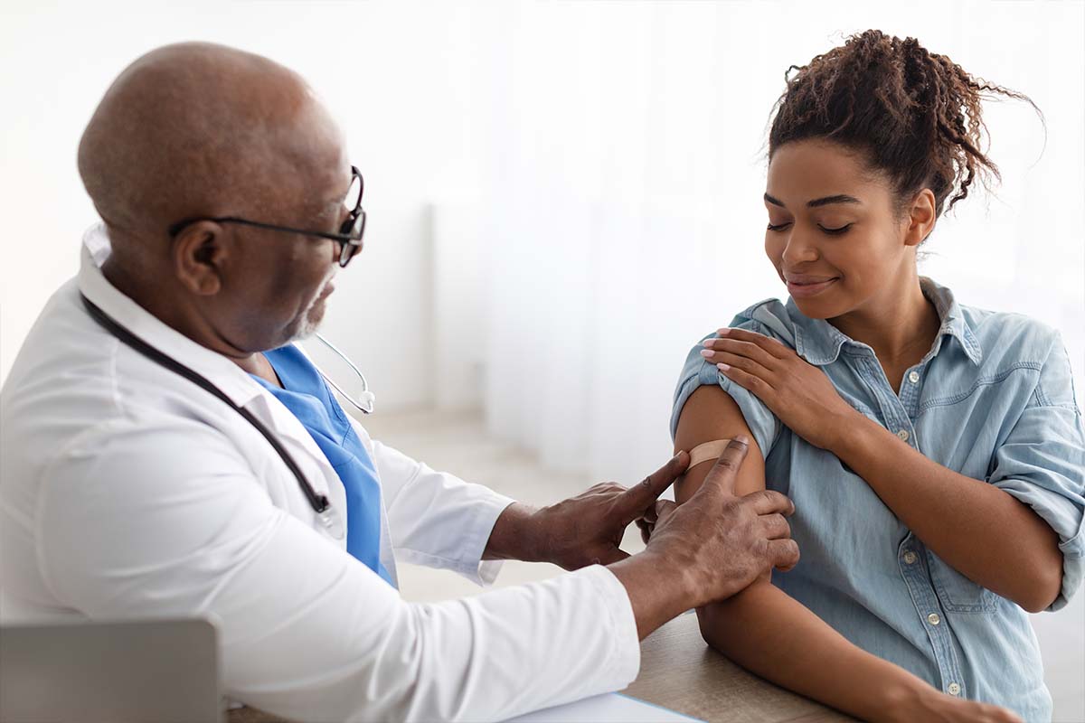 Pregnant woman gets vaccinated from Shutterstock 5-18-2023