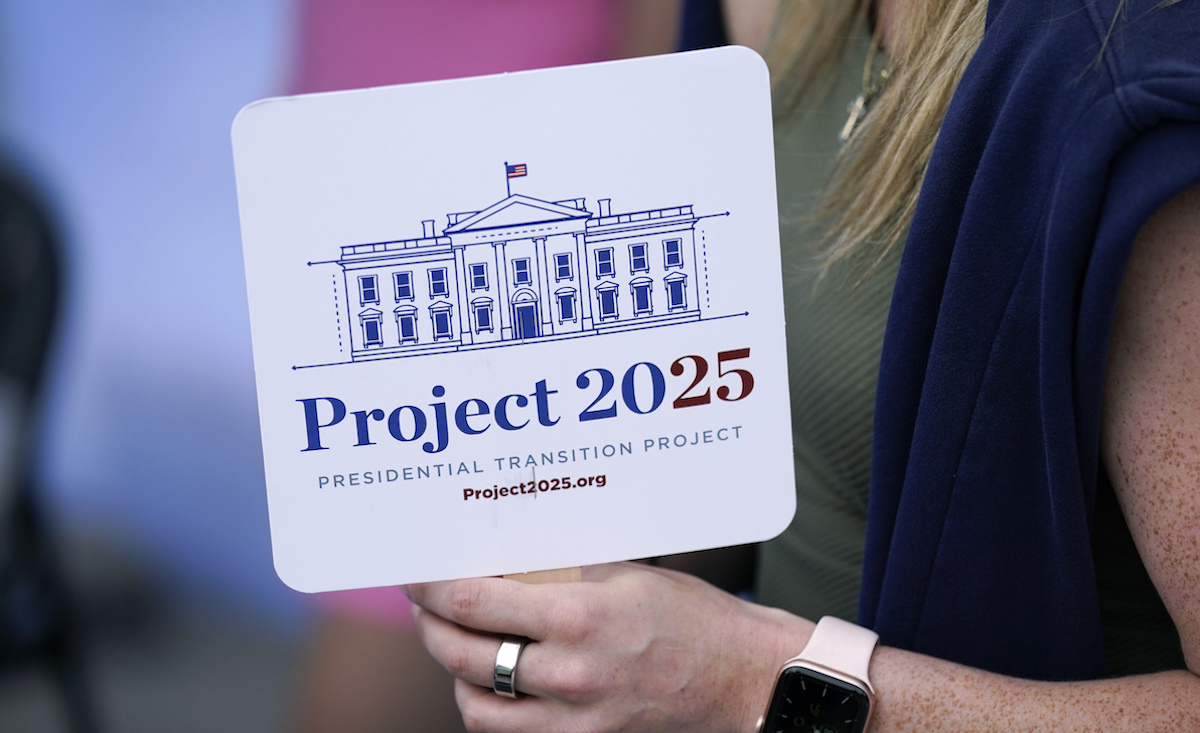 Project 2025 sign