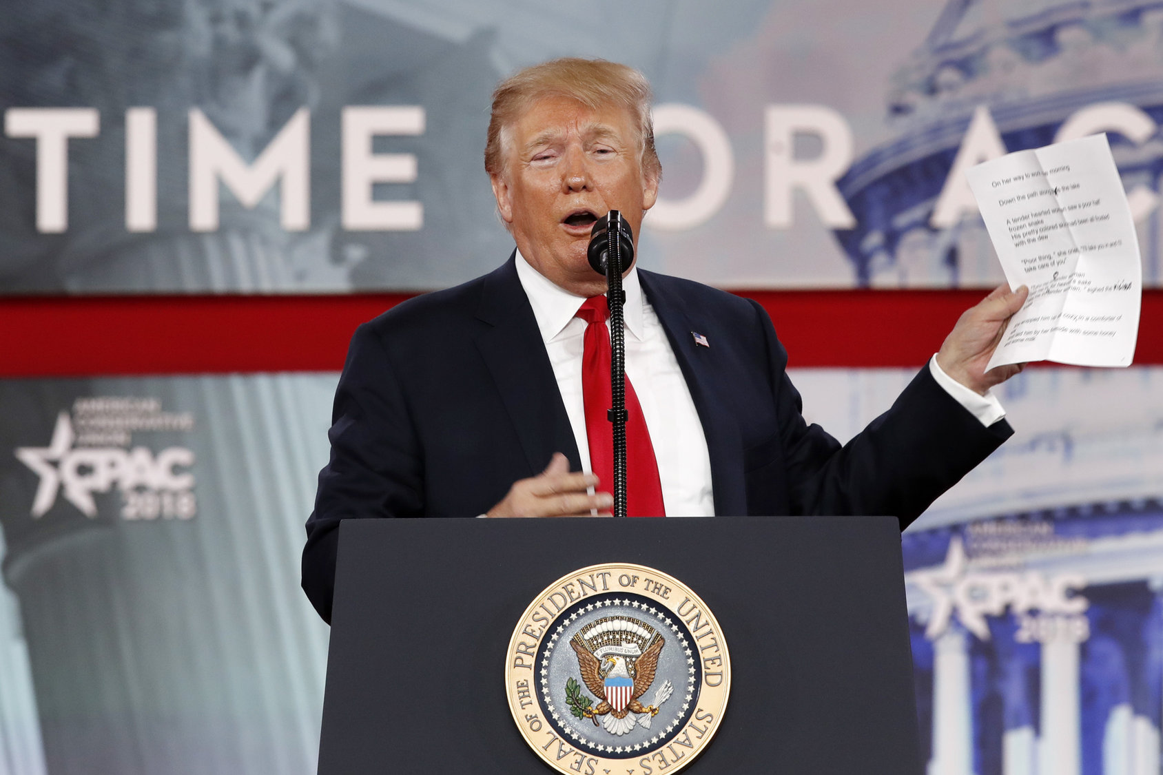Trump at CPAC on feb. 23, 2018