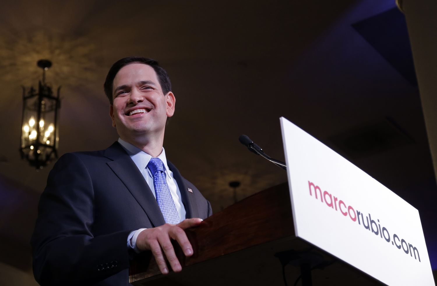 Rubio announcement grin