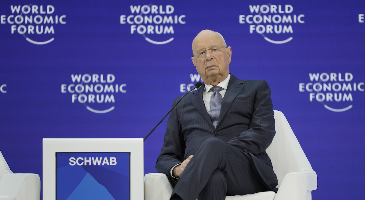Klaus Schwab, in Davos, Switzerland, 1-16-2024