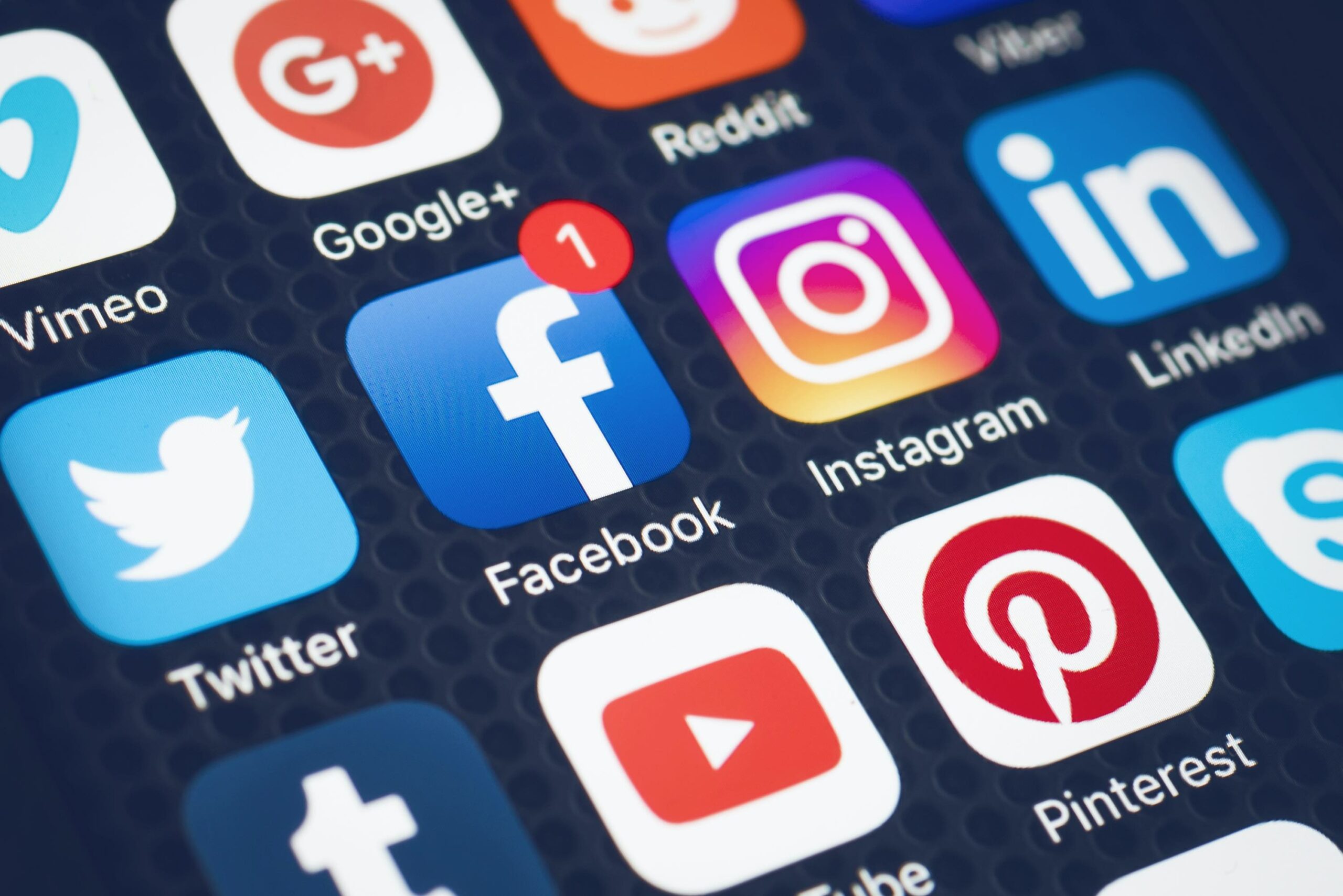 Social media on phone