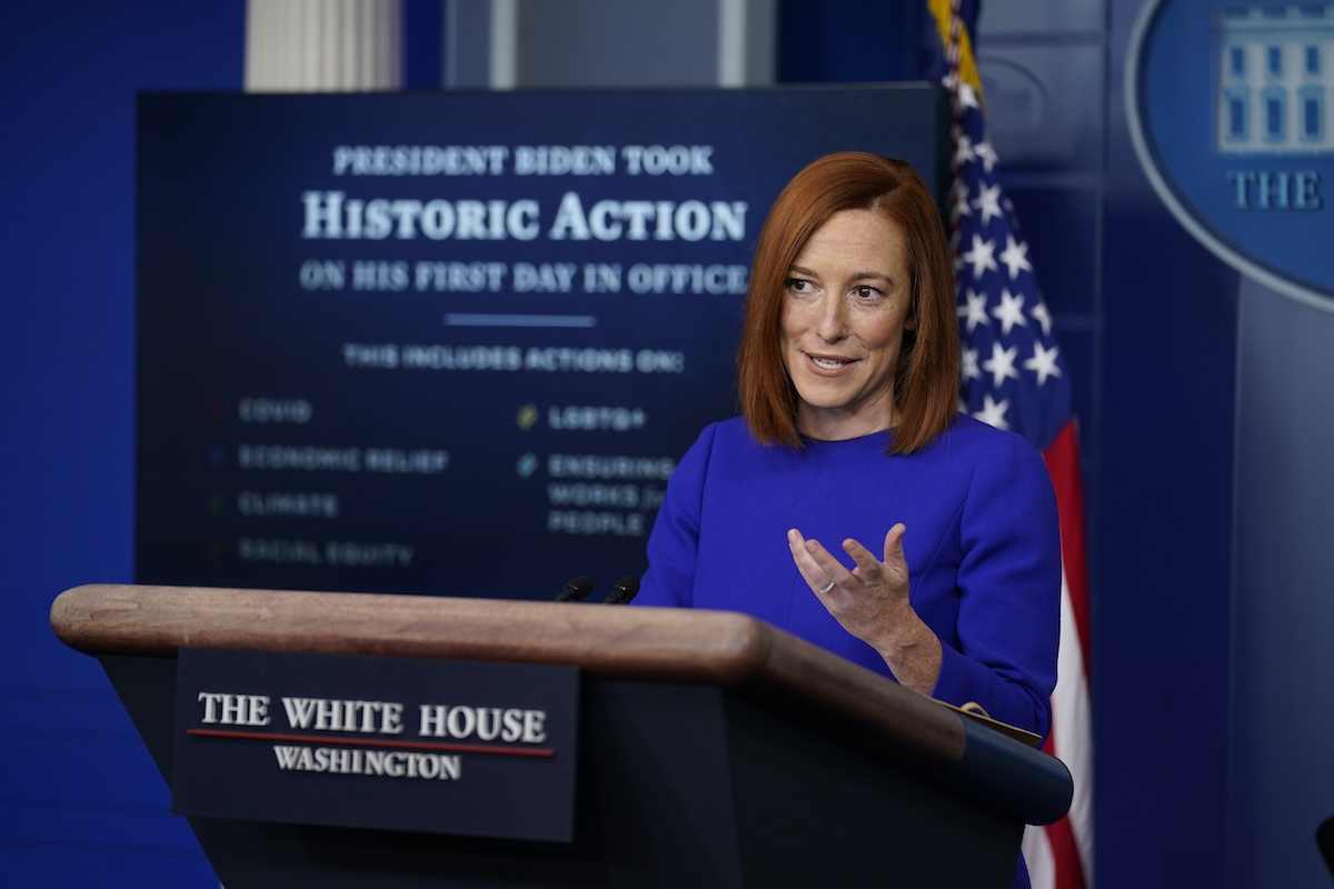 White House Jan. 20 briefing file 01 25 2021