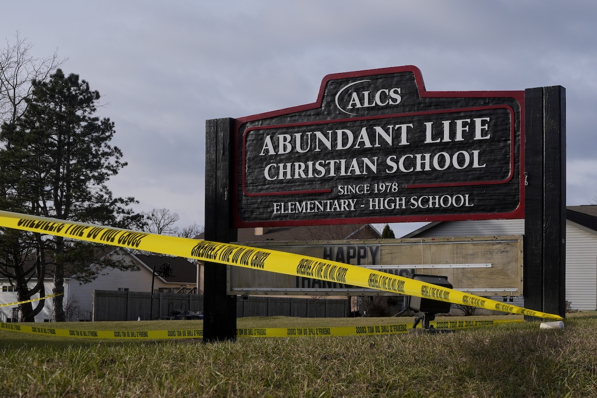 Wisconsin school shooting police tape, 12-17-2024