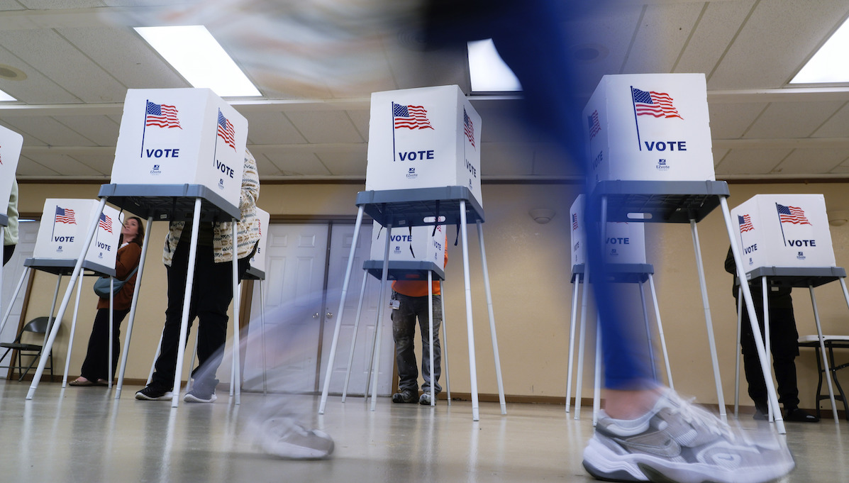 Wisconsin voters in Oak Creek, Wis., 11-5-2024