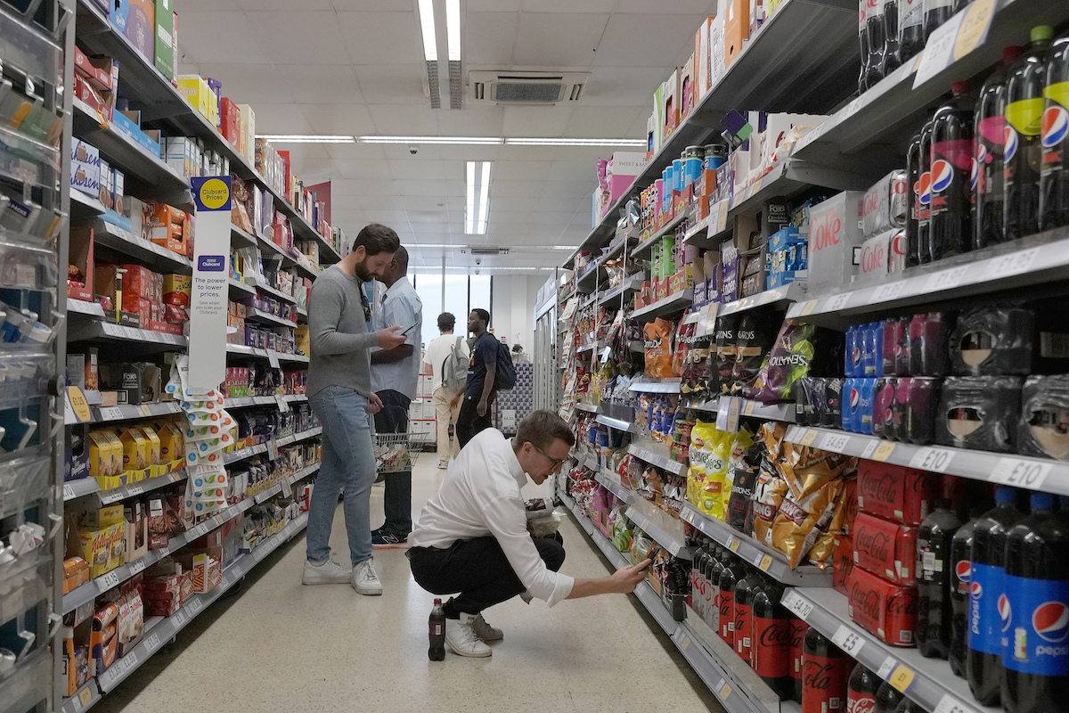 British grocery store aisle, 8-17-2022