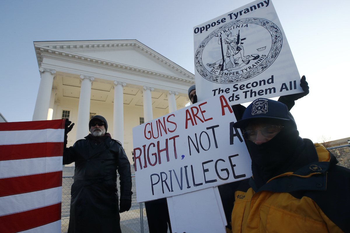 Gun rights demonstration Richmond Virginia 1-20-20