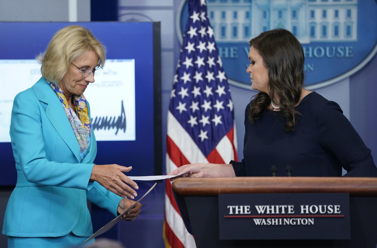 trump check devos