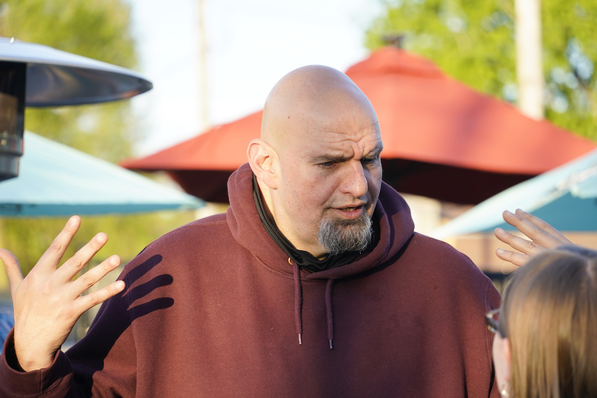 John Fetterman campaigning 051022 AP