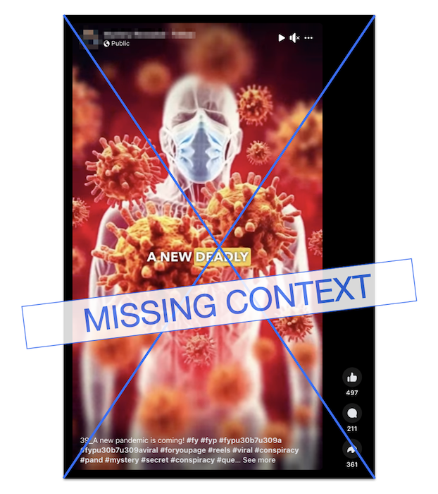 New pandemic claim edited screenshot