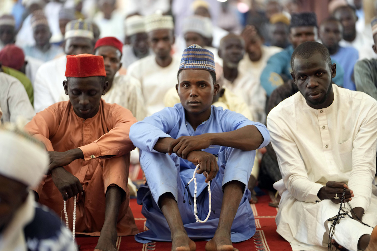 Muslim worshipers in Nigera Feb. 2023