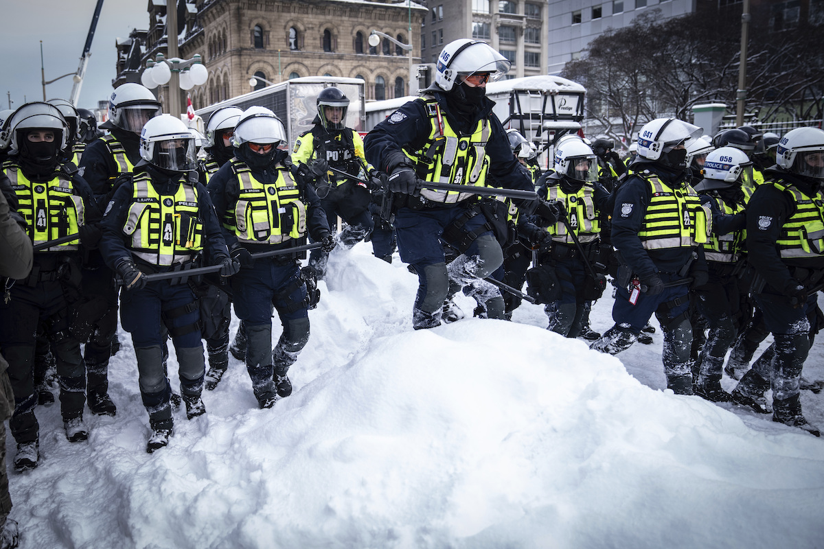 Police in Ottawa clear protests Feb. 19, 2022