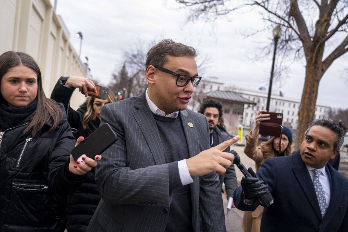 George Santos on Capitol grounds