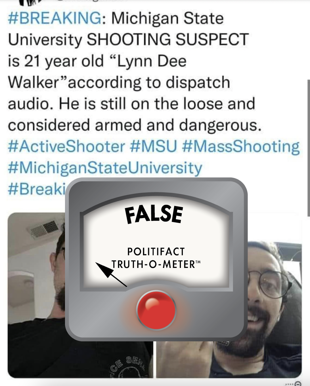 MSU misidentified shooter screenshot
