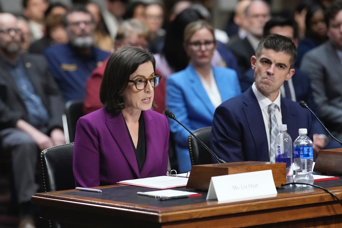 Liz Oyer testifying on pardons