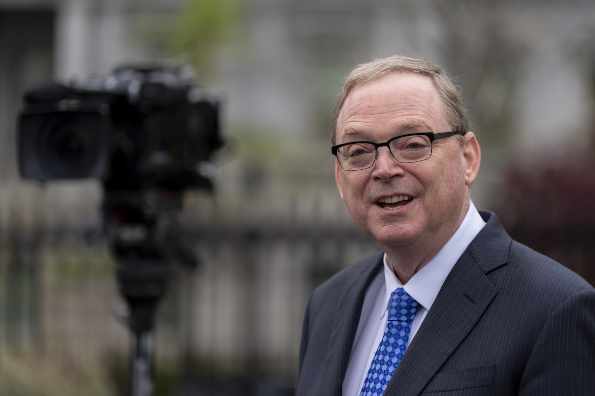Kevin Hassett faces cameras at White House