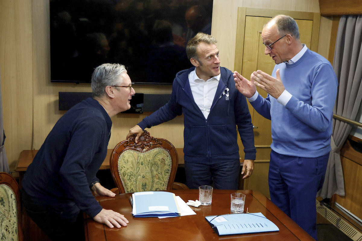Imagen de lideres europeos con Enmanuel Macron 05-09-25