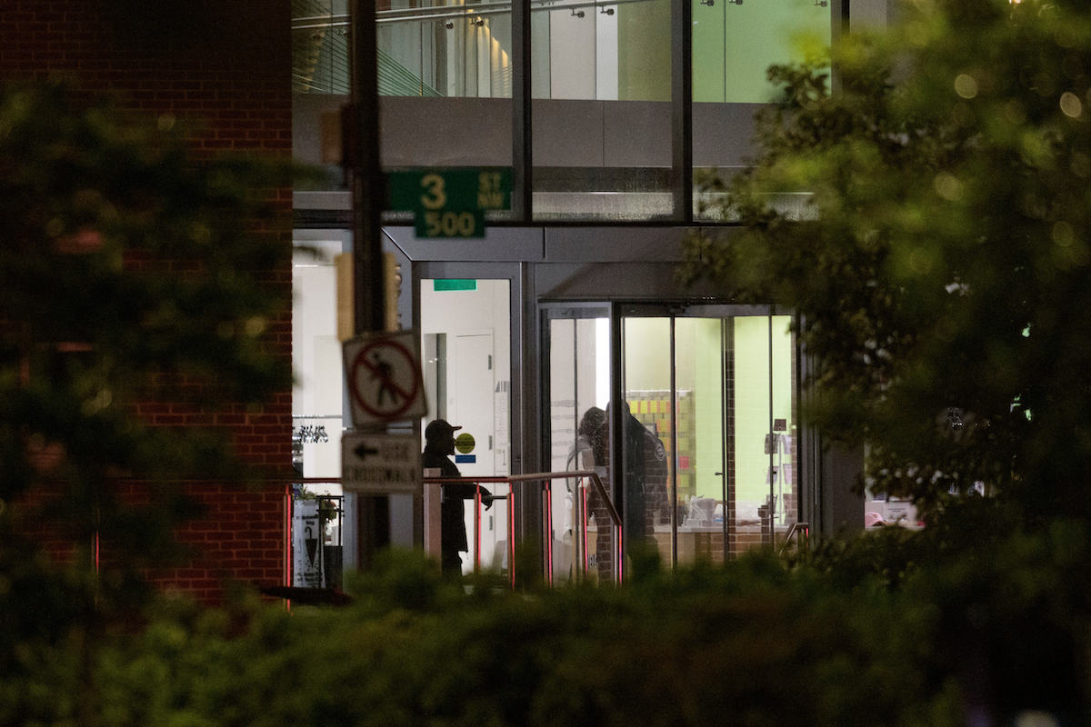 Image of law enforcement investigating shooting of Israel embassy staffers at the Capital Jewish Museum 05-22-25