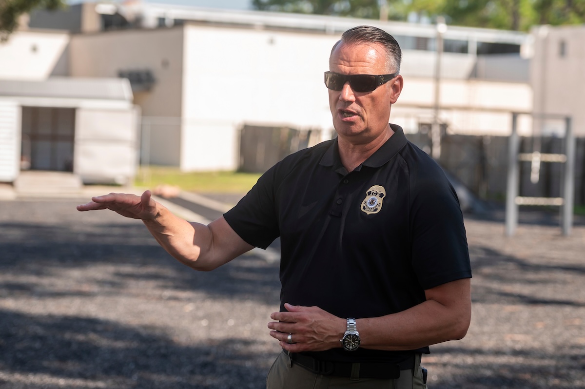 Todd Lyons at ICE training center 08-21-2025