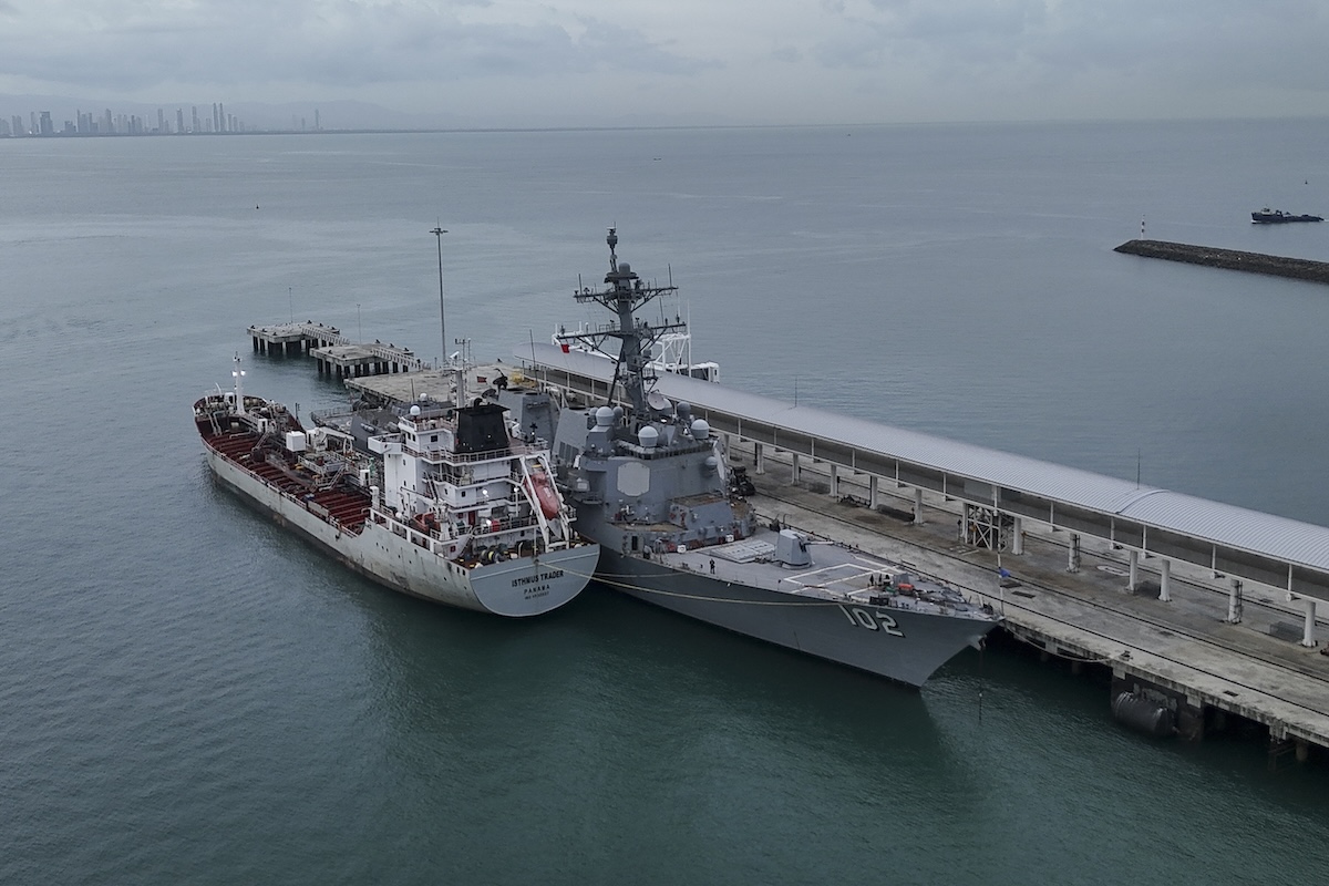 US navy warship in Panama 08-30-25