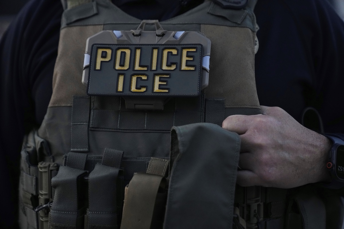 ICE agent's vest in Park Ridge Illinois 09-19-25