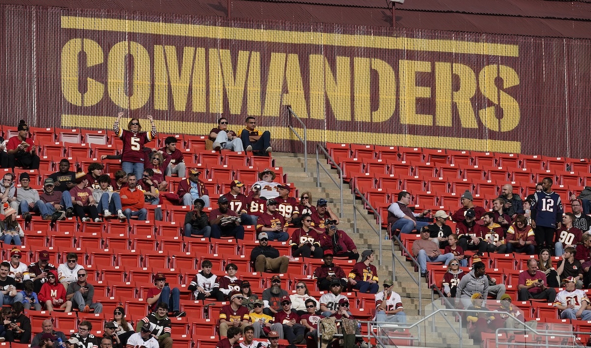 Fans watch NFL Washington Commanders football game 1-1-2023