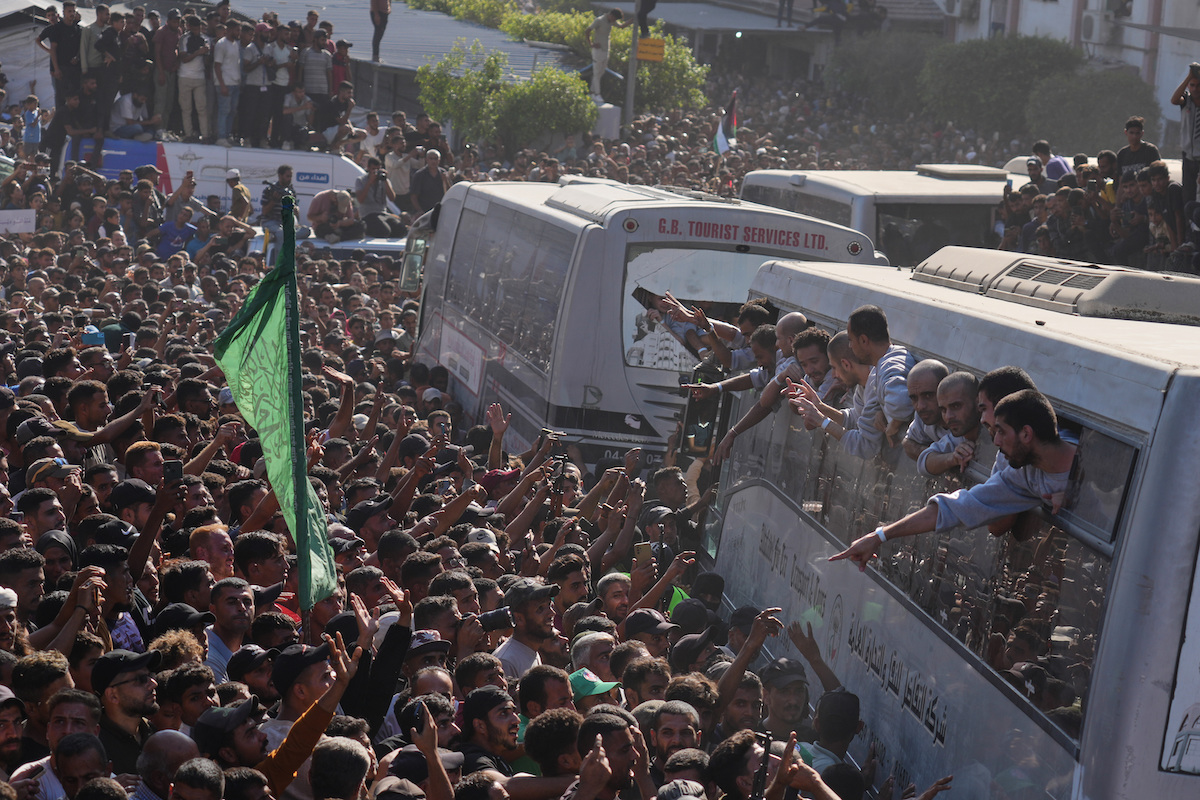 Gaza Palestinian prisoners freed 10-13-25