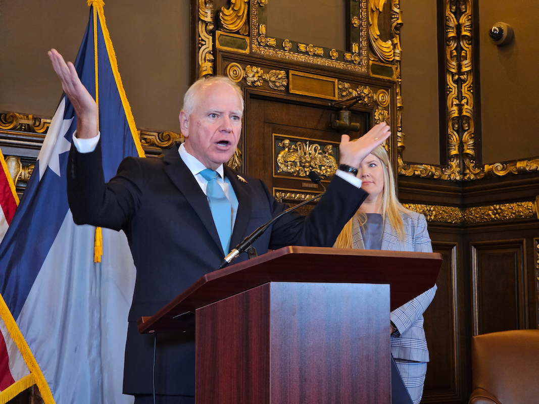 Minnesota Gov Tim Walz at State Capitol 10-2-25