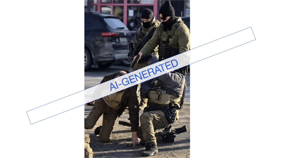 AI-generated graphic of false Pretti photo