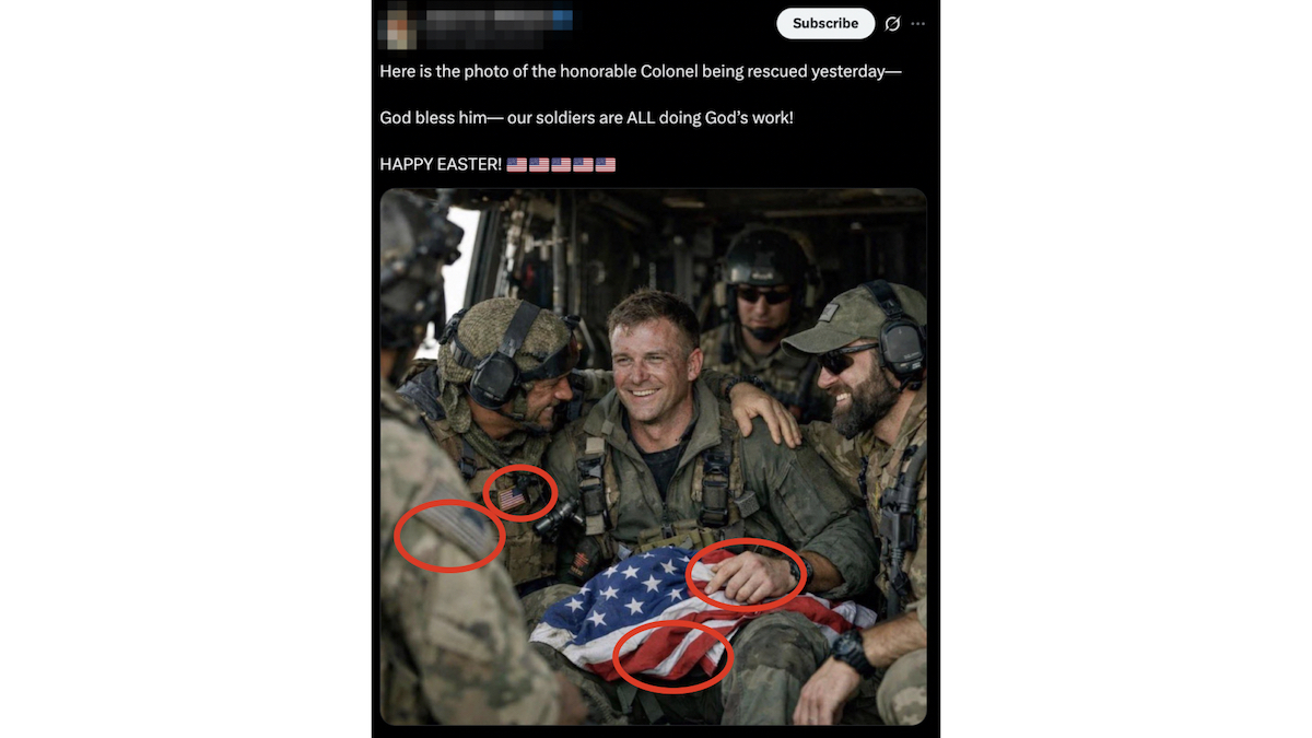 AI-generated colonel image
