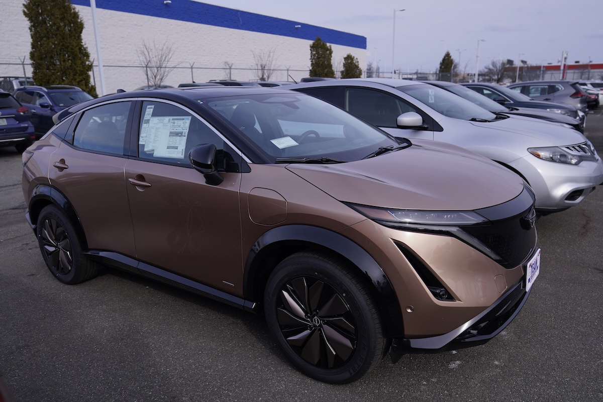 Nissan EV on lot in Manchester NH