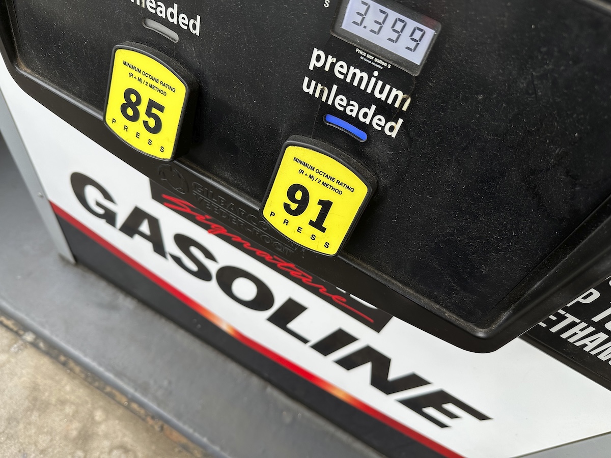 Gas pump in Colorado in April 2025