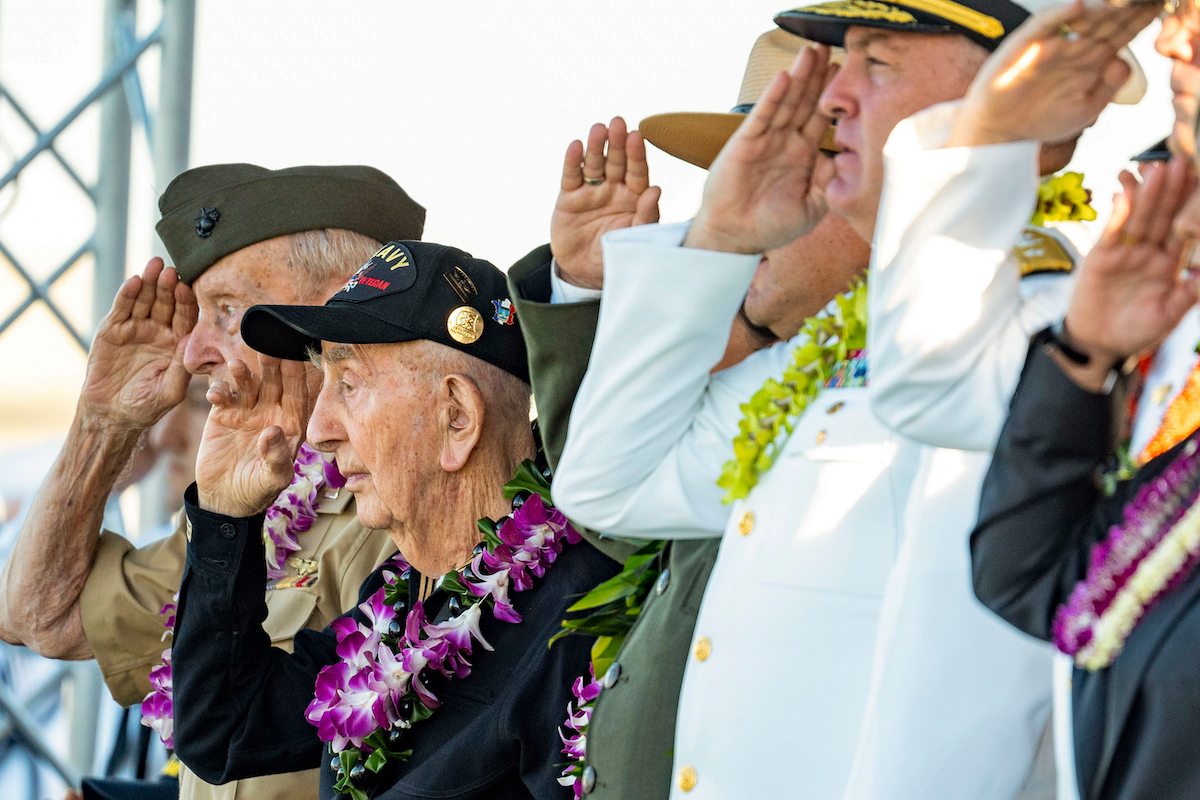 WWII veterans in Pearl Harbor memorial 2025