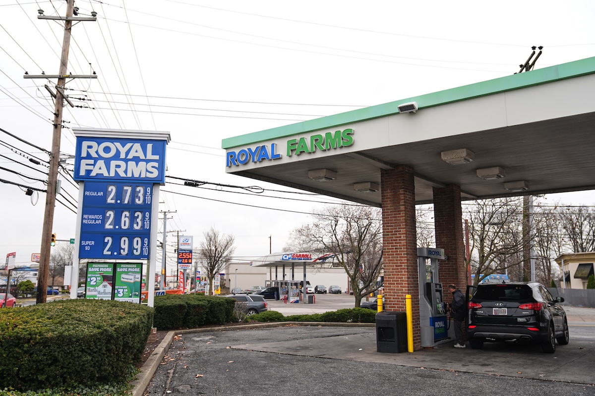 Gas station in Towson, Md.