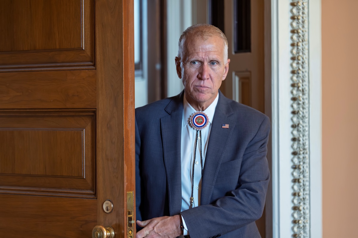 Thom Tillis leaving meeting in Capitol